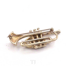 Load image into Gallery viewer, Trumpet Sterling Silver Brooch