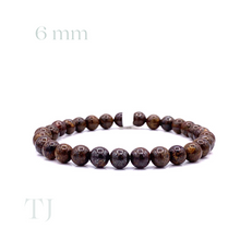 将图片加载到图库查看器,bronzite bead bracelet with elastic string, 6 mm bead size