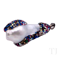 Cargar imagen en el visor de la galería, Freshwater Baroque Pearl with Swarovski Pendant