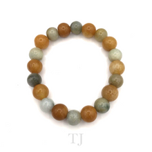 将图片加载到图库查看器,Natural Burmese multi-color Jade Bead bracelet