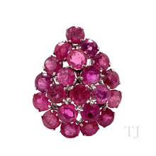 Cargar imagen en el visor de la galería, Ruby Tear Drop Ring in Sterling Silver