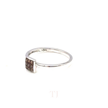 Load image into Gallery viewer, Fancy Diamond Square Ring in Sterling Silver