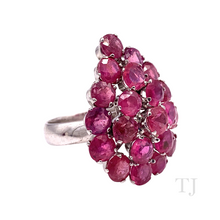 Cargar imagen en el visor de la galería, Ruby Tear Drop Ring in Sterling Silver