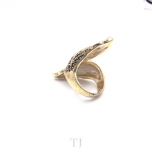 Cargar imagen en el visor de la galería, Two Leaves Twirl Sterling Silver Ring
