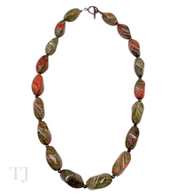 Cargar imagen en el visor de la galería, Unakite Faceted Stone Necklace