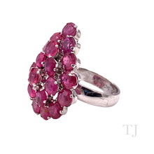 Cargar imagen en el visor de la galería, Ruby Tear Drop Ring in Sterling Silver
