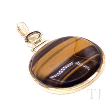 Load image into Gallery viewer, Yellow Tiger's Eye with Citrine Pendant in Sterling Silver