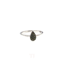 Load image into Gallery viewer, Fancy Diamond Tear Drop Ring in Sterling Silver