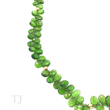 Load image into Gallery viewer, Green Tourmaline Flower Chip Necklace in 14k Gold