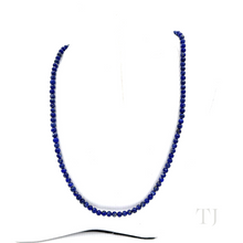 Load image into Gallery viewer, Lapis Lazuli 4 mm beads necklace with lobster clasp