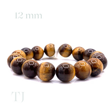 Cargar imagen en el visor de la galería, Yellow Tiger's Eye bracelet, 12 mm bead size