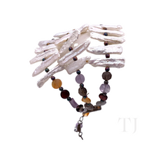 Load image into Gallery viewer, stick shaped pearls bracelets in 3 layers