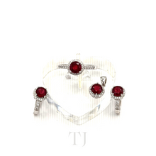 Load image into Gallery viewer, Ruby Jewelry Set in sterling silver