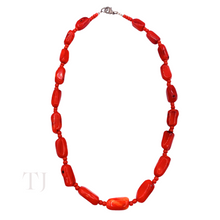Cargar imagen en el visor de la galería, Red Coral Stick Stone Necklace