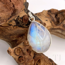 Load image into Gallery viewer, Moonstone Tear Drop Pendant in Sterling Silver