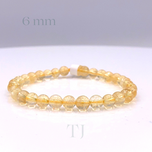 将图片加载到图库查看器,Citrine bead bracelet with elastic string 6 mm