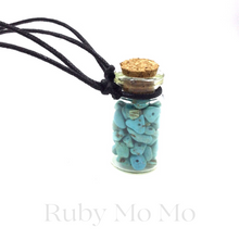 Загрузить изображение в средство просмотра галереи, Blue Turquoise Bottle Necklace