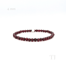 将图片加载到图库查看器,4 mm bead sized Garnet A quality bracelet
