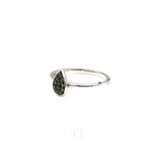Load image into Gallery viewer, Fancy Diamond Tear Drop Ring in Sterling Silver