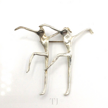Load image into Gallery viewer, Two People Dancing figure Sterling Silver Brooch