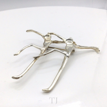 Load image into Gallery viewer, Two People Dancing figure Sterling Silver Brooch