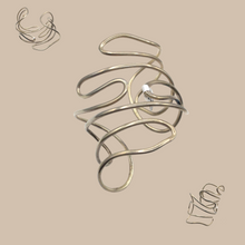 Load image into Gallery viewer, Sterling silver bracelet wavy shape vintage style