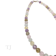 Load image into Gallery viewer, Side view of Ametrine Bead necklace