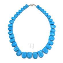Cargar imagen en el visor de la galería, Blue Turquoise Flat Tube Necklace
