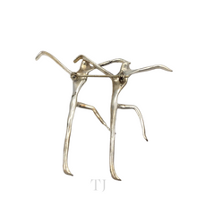 Load image into Gallery viewer, Two People Dancing figure Sterling Silver Brooch