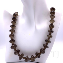 Load image into Gallery viewer, Smoky Quartz Faceted Bead Necklace