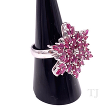 Cargar imagen en el visor de la galería, Ruby in Star Shape Sterling Silver Ring