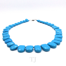 Cargar imagen en el visor de la galería, Blue Turquoise Flat Tube Necklace