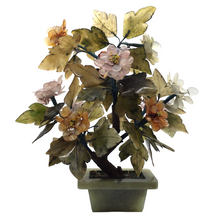 将图片加载到图库查看器,玉石底座多宝石树