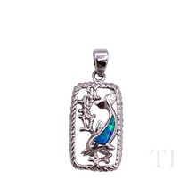 Load image into Gallery viewer, Synthetic Opal in Sterling Silver Dolphin Pendant