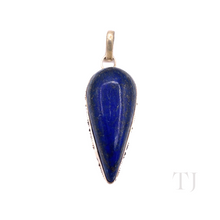 Load image into Gallery viewer, Lapis Lazuli Reversed Tear Drop Pendant in Sterling Silver