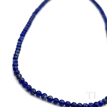 Load image into Gallery viewer, Lapis Lazuli 4 mm beads necklace with lobster clasp