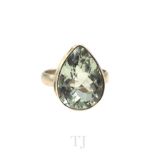 Load image into Gallery viewer, Green Amethyst Ring in Sterling Silver
