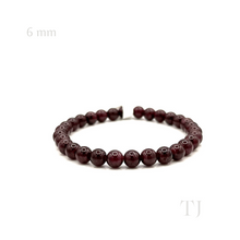 将图片加载到图库查看器,6 mm bead sized Garnet A quality bracelet with elastic string