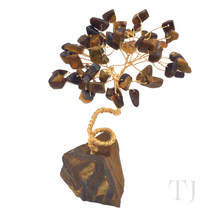 Cargar imagen en el visor de la galería, Yellow Tiger's Eye Gemstone Small Tree with Base