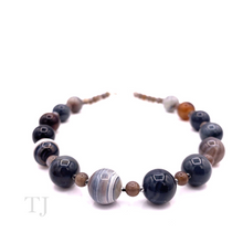 Load image into Gallery viewer, Eye Agate Bead Necklace