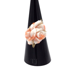Load image into Gallery viewer, Italian Angel Skin Coral Floral Ring in 14k Gold