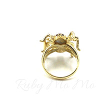 Load image into Gallery viewer, Freshwater Pearl Spider Ring in Sterling Silver (Gold Coated)