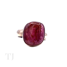 Load image into Gallery viewer, Pink Tourmaline Stone Ring in Sterling Silver