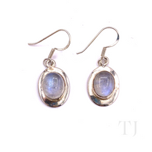 Load image into Gallery viewer, Moonstone Cabochon Earrings in Sterling Silver