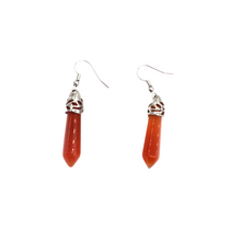 Load image into Gallery viewer, Carnelian Point Earrings with hook