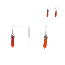 Load image into Gallery viewer, Carnelian Point Earrings with hook