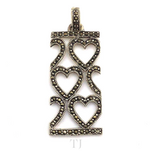Load image into Gallery viewer, Sterling Silver Heart in Square Shape Pendant