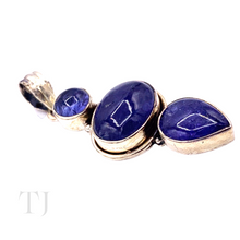 Load image into Gallery viewer, Tanzanite Three Shapes Pendant in Sterling Silver