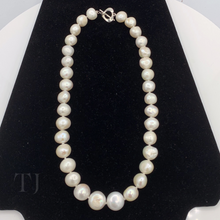 Load image into Gallery viewer, Freshwater Baroque Pearl Necklace with metal heart clasp