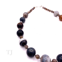 Load image into Gallery viewer, Eye Agate Bead Necklace